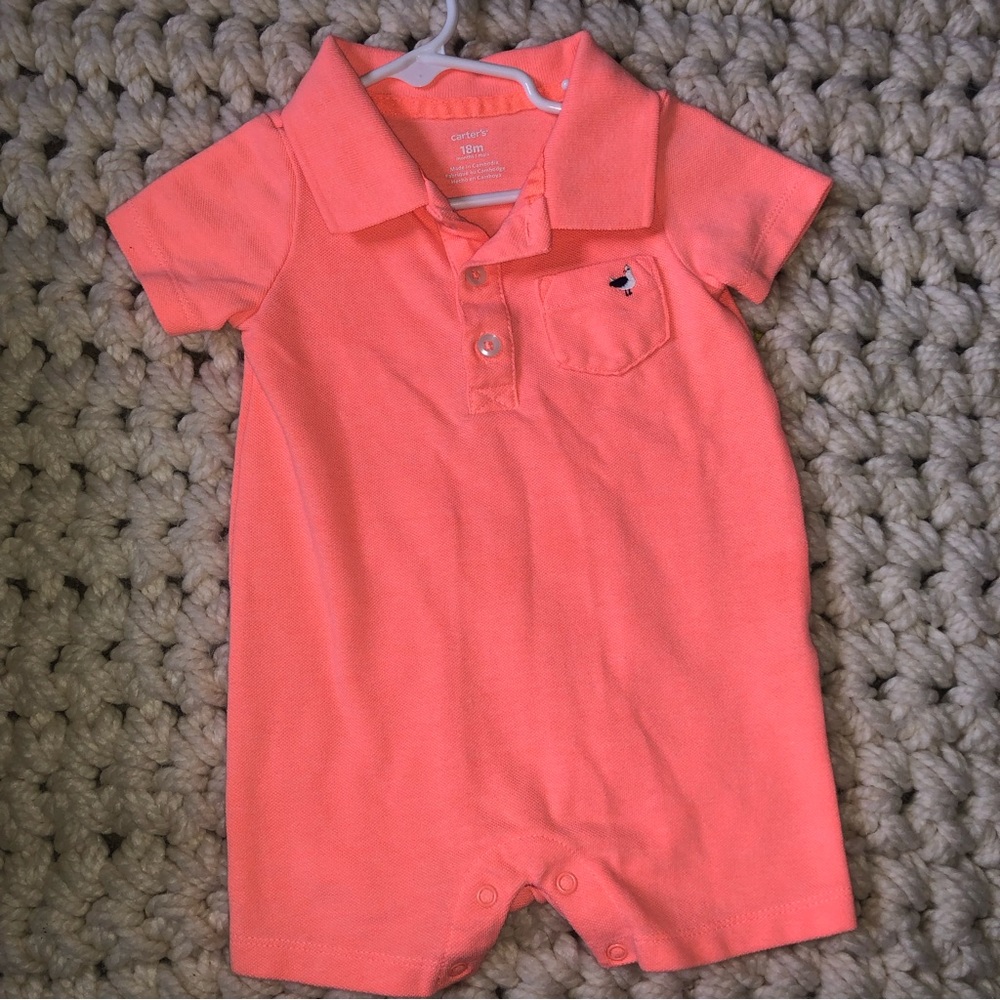 Carters Neon Orange Bodysuit 18m